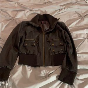 black biker jacket